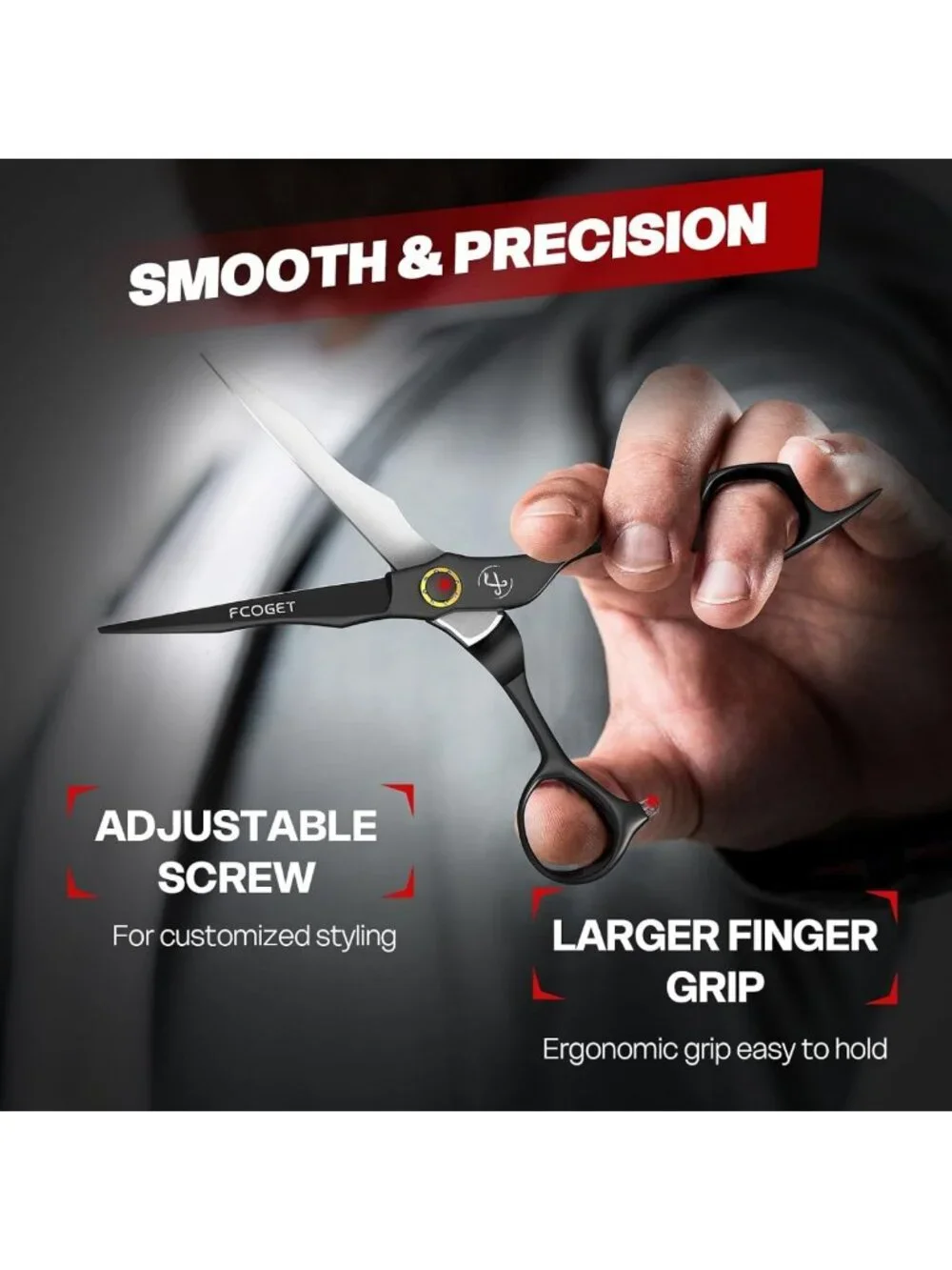 High-End 440C Stainless Steel Hair Cutting Scissors Kit & Thinning Shears - 6.8
